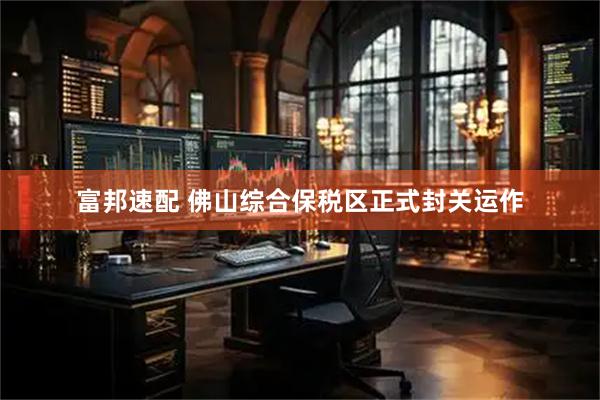 富邦速配 佛山综合保税区正式封关运作
